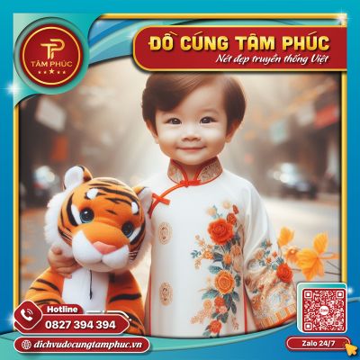 Cúng đầy năm cho bé trai đầy đủ